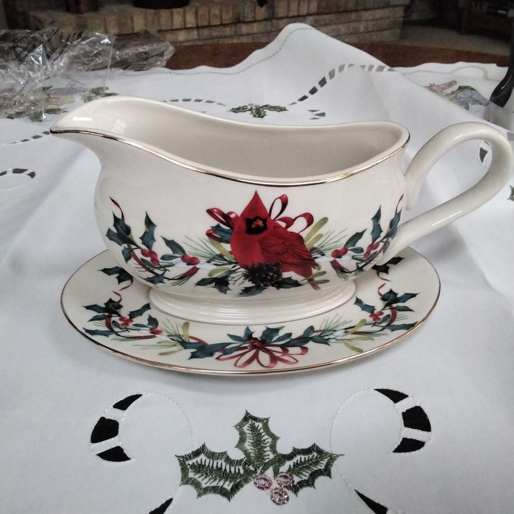 Lenox Winter Greetings Gravy Bowl
